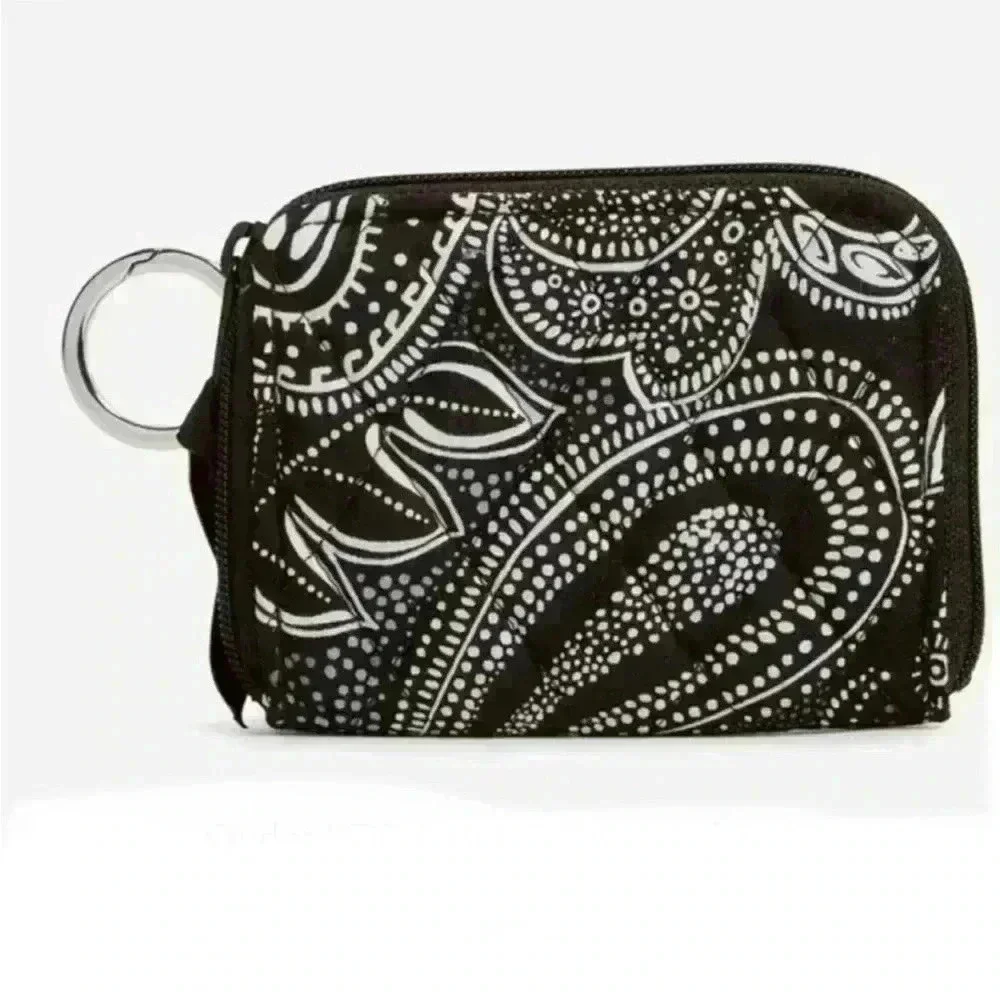 Vera Bradley RFID Petite Zip-Around Wallet in Cotton Stellar Paisley NWT